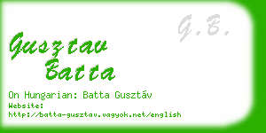 gusztav batta business card